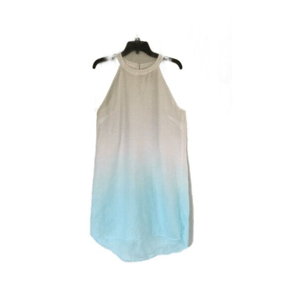 Sundress Linen Sleeveless Ombre Keyhole Back Summer Women’s Dress Size Large - Picture 1 of 3